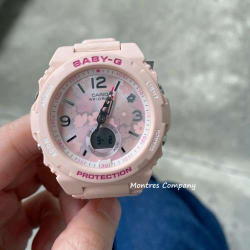 Montres Company 香港註冊公司 (32年老店) 卡西歐 CASIO 花卉錶盤 粉紅色 BABY-G B...