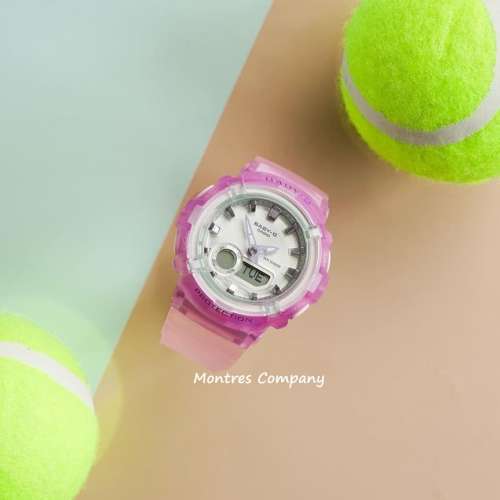 Montres Company 香港註冊公司 (32年老店) 卡西歐 CASIO Baby-G 粉紫色 透明錶帶 B...