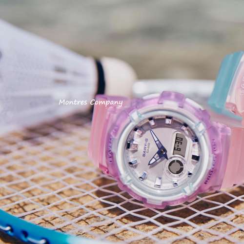 Montres Company 香港註冊公司 (32年老店) 卡西歐 CASIO Baby-G 粉紫色 透明錶帶 B...