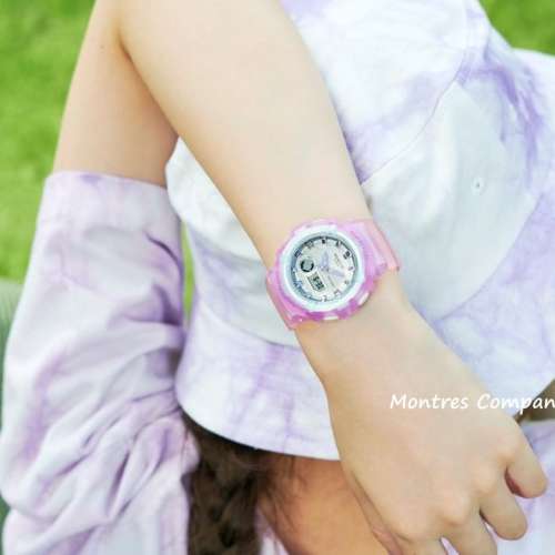 Montres Company 香港註冊公司 (32年老店) 卡西歐 CASIO Baby-G 粉紫色 透明錶帶 B...