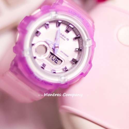 Montres Company 香港註冊公司 (32年老店) 卡西歐 CASIO Baby-G 粉紫色 透明錶帶 B...
