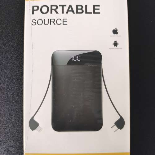 全新未開封 W&P Wellpower 便攜式 充電寶 尿袋 10000mAh 自帶雙線 1 x Type-C + 1 ...