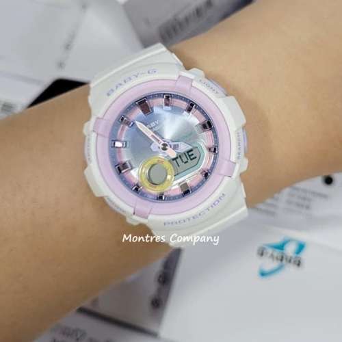 Montres Company 香港註冊公司 (32年老店) 卡西歐 CASIO Baby-G 100米防水 白粉紅...