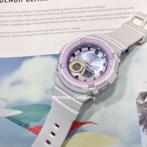 Montres Company 香港註冊公司 (32年老店) 卡西歐 CASIO Baby-G 100米防水 白粉紅...