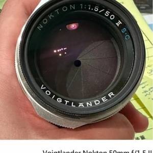 Repair Cost Checking For Voigtlander Nokton 50mm f/1.5 II Lens Cleaning
