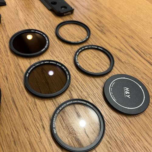 富士 Fujifilm X100 配件，H&Y 磁吸filter set 連hood，JJC 手指柄，L 型快坼Hand ...