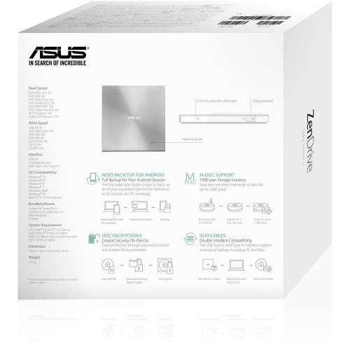 Asus ZenDrive U9M 外置光碟機 DVD燒碟 [行貨,原廠保用,實體店經營]