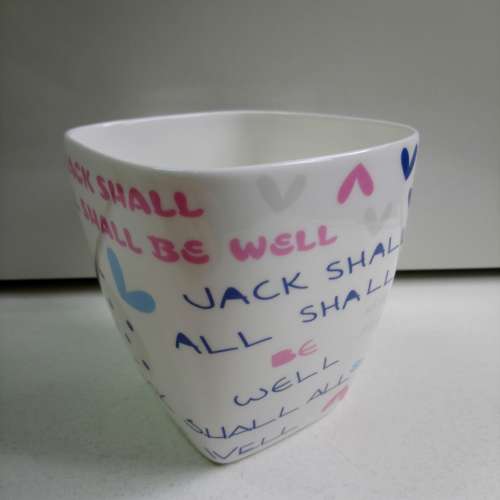 全新 DYNASTY Fine Bone China 骨瓷杯 (文字與心形圖案)