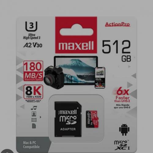 Maxell 180MB/S 512GB MICRO SD