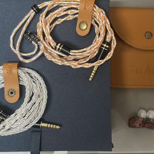 (限量發售)耳機套裝，1圈4鐵，雙氣孔技術，穩定木色系耳機1副(耳機名:木WOOD)+琉離V...