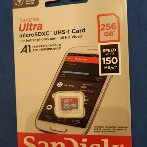 SanDisk Ultra 150 MB/S 256GB Micro SD SDXC Card