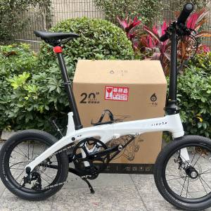 Lidrop 一叮點 pro版 5速16吋碟剎碳纖維折叠車 送水架前後蛙燈叮叮