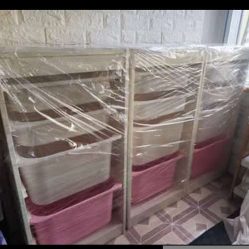 IKEA儲物櫃連4個收納箱 @1