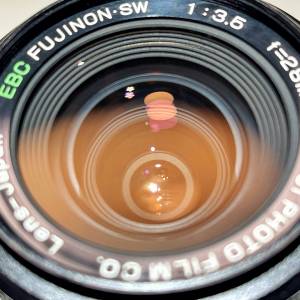 (M42) 富士 EBC Fujinon SW 28mm f3.5 銳利廣角鏡 Fujica 合 Eos FX Sony A7