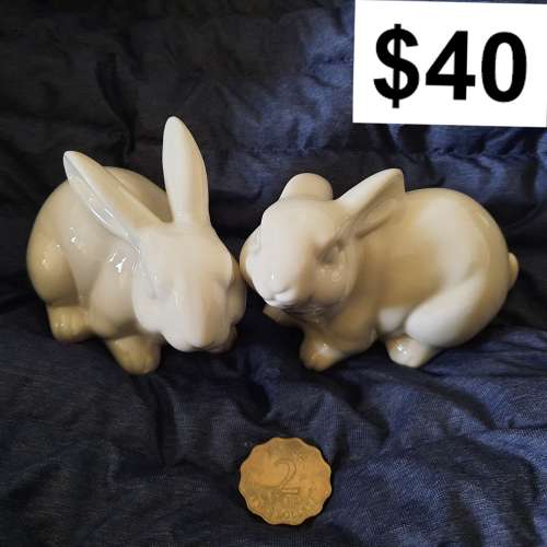 陶瓷兔 兔兔陶瓷擺設