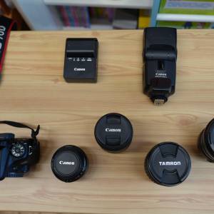 Canon 70D連4鏡及閃燈全套不散賣
