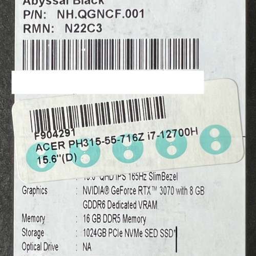 ACER PREDATOR 手提電腦