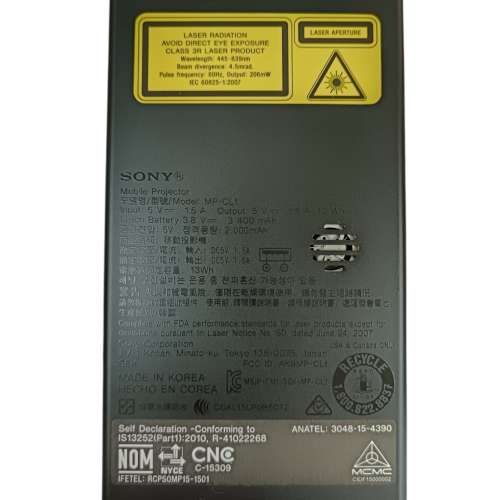 SONY MP-CL1 微型投影機