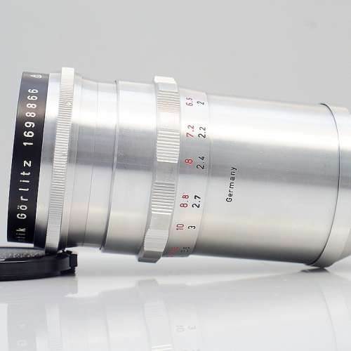 罕見白銀版本 Meyer 紅V Primotar 135mm f3.5, Germany (極新淨, 15光圈葉)