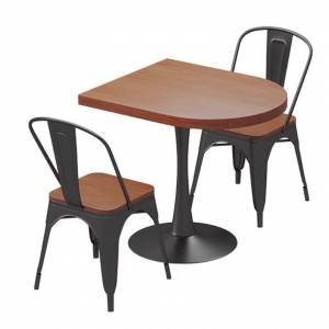 99成新的二手工业风实木双人餐桌椅