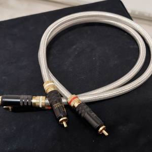 單間銅鍍銀屏蔽rca過機線