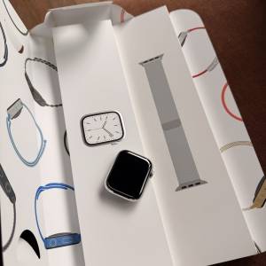 全新銀色不鏽鋼Apple Watch 8 45mm LTE