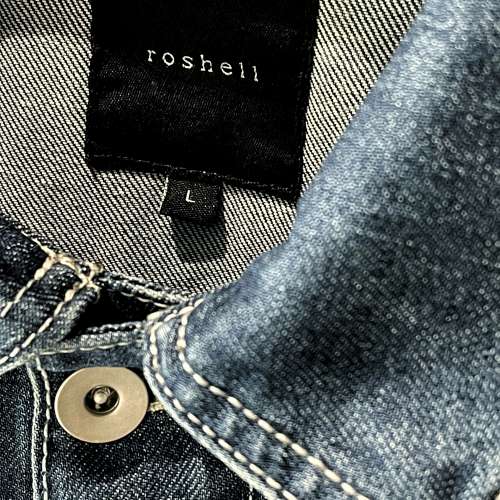 日本潮牌 Roshell 男装Classic 4袋 深藍仿舊洗水色牛仔褸 Denim Jacket Smart Casua...