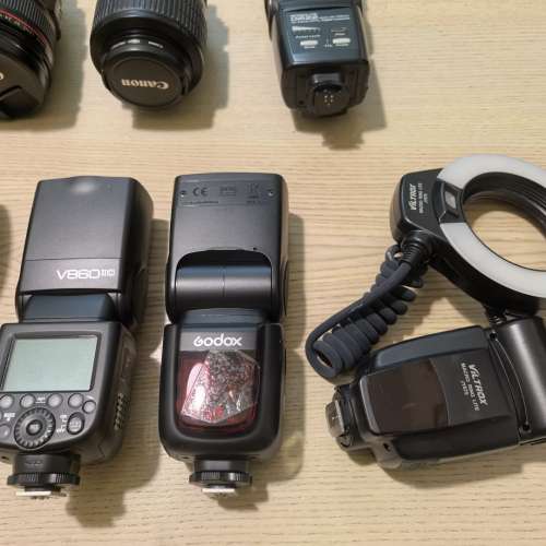 canon 相機  + 鏡頭 + 閃燈