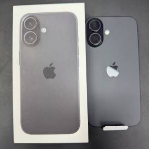 全新香港行貨 iPhone 16 256GB 黑色 蘋果保養至2026年10月6日 電池效能100% 香港行...