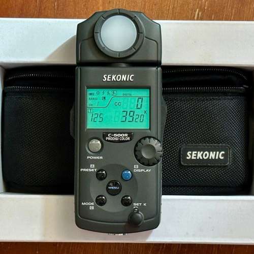 Sekonic C-500R PRODIGI Color 色溫錶內置Pocket Wizard 無線觸發配件有盒齊件 本...
