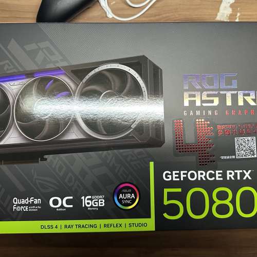 ASUS ROG Astral GeForce RTX 5080 16GB GDDR7 OC Edition顯示卡