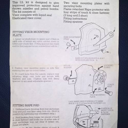 英軍 80s 公發 MK.6 頭盔 加 防暴 I.S. kit full set