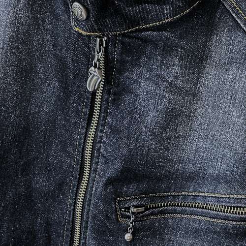 日本潮牌 JACKROSE  x The Rolling Stones 男装 Biker 牛仔褸 仿舊深藍色 Denim Ja...