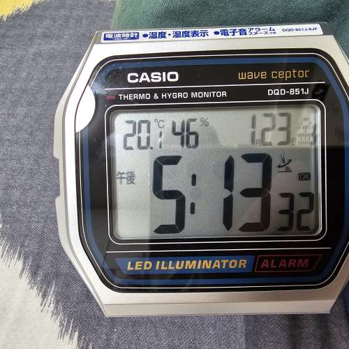 * Casio * Wifi * 懷舊 手表款 *日版 * 枱面 * 大數字 * 電波鐘 *