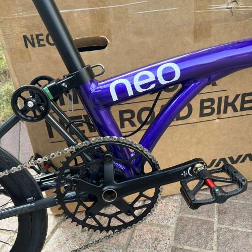 (紫色 電變 12速 40T飛輪) 2025最新款JAVA NEO 電變12速 紫色碟剎349鋁合金折叠車（...