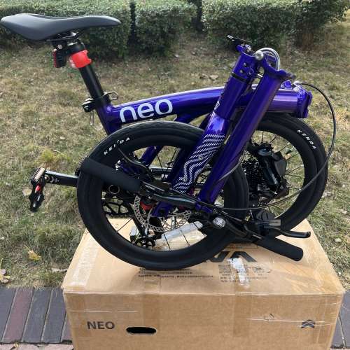 (紫色 電變 12速 40T飛輪) 2025最新款JAVA NEO 電變12速 紫色碟剎349鋁合金折叠車（...