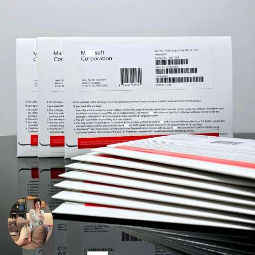 Windows Win 11 Professional Pro OEM 64bit DVD Physical Packaging Sealed Box Dvd