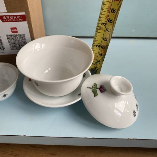 香港蓮香樓 三才蓋碗茶具