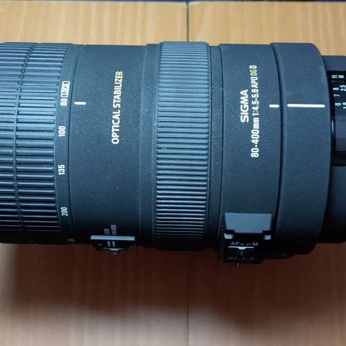 Sigma 80-400mm F4.5-5.6 (nikon mount)