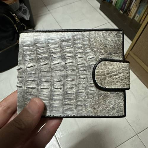 全新鱷魚皮銀包