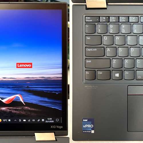 真95%新 Lenovo Thinkpad X13 Yoga G2, 4G LTE上網, 11代 i5-1145G7 vPRO, 16GB, ...