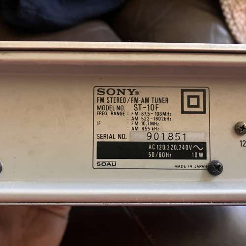 罕有SONY ST-10 電子調頻器(收音機）