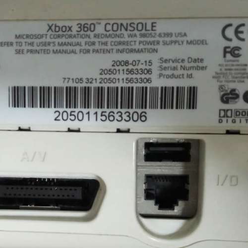 (不知好壞) Xbox 360 主機 ( 連火牛+AV線)