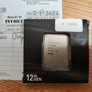 Intel i5-12400 CPU (有內顯)