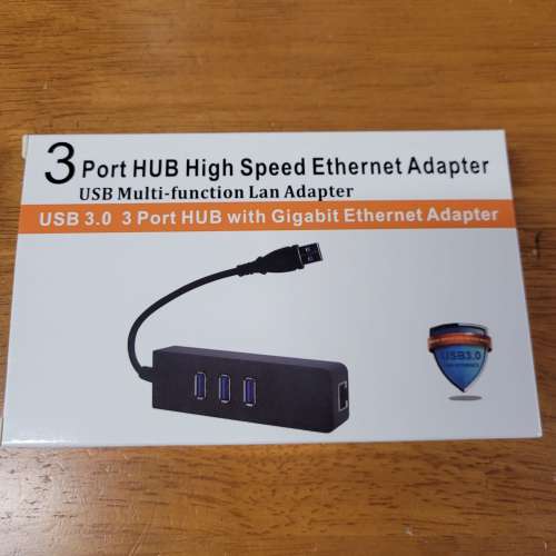 全新 3 port usb 3.0 hub with Gigabit ethernet adapter ,  Type C  version)
