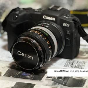 Repair Cost Checking For Canon FD 50mm F/1.4 (1971) Lens Cleaning