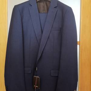 全新4件套 澳洲 Muller's 藍色男裝西裝 #44碼