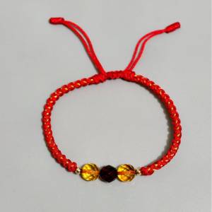 Amber Felix 波蘭頂級琥珀臧吉 隻色鑽雕幸運紅繩 有琥珀保證書 琥珀協會認證書