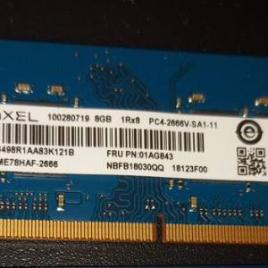 RAMAXEL DDR4 2666MHz (PC4-2666) SODIMM Ram 記憶體 8GB