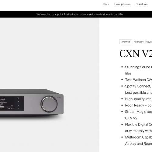 Cambridge Audio Streamer/Network Player CXN V2